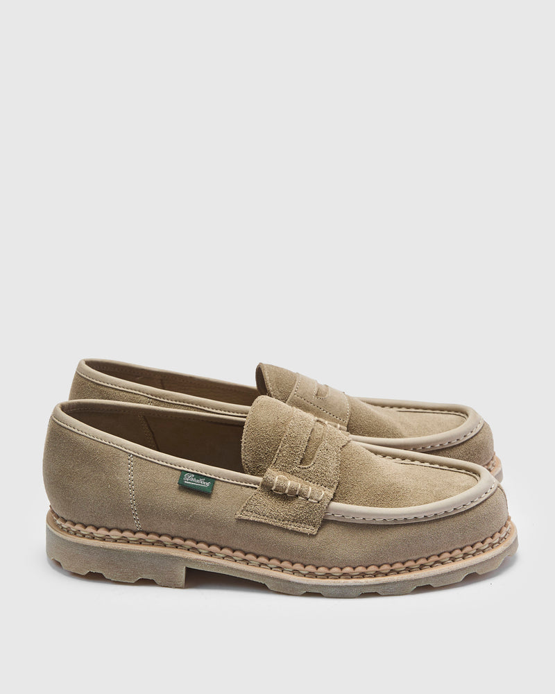 Nantes Marche Penny Loafers in Velours Sand