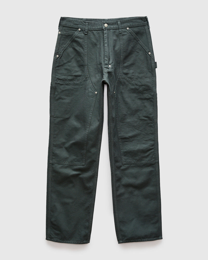 Double Knee Painter Pants in Blue Green