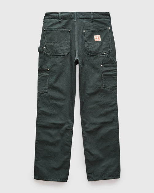 Double Knee Painter Pants in Blue Green