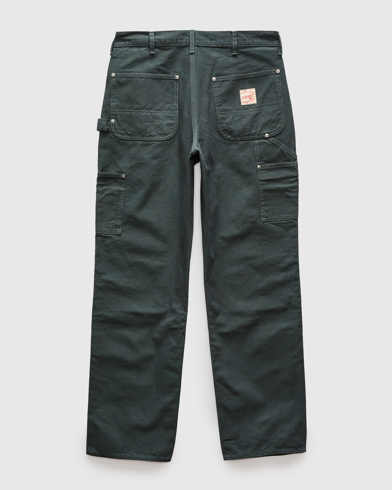 Double Knee Painter Pants in Blue Green