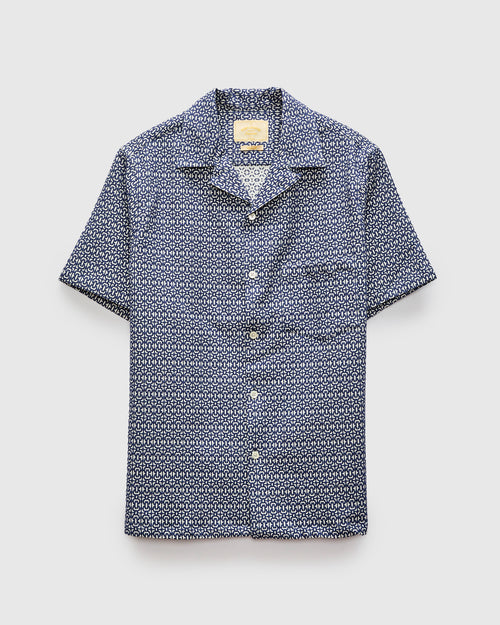 Abstract Tile Shirt in Blue
