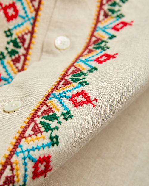 Folclore Embroidery Shirt in Natural