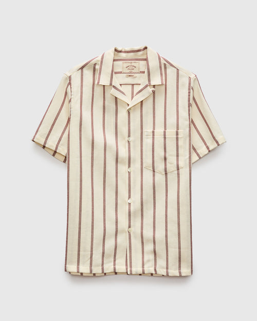Piquet Stripe Shirt in Bordeaux