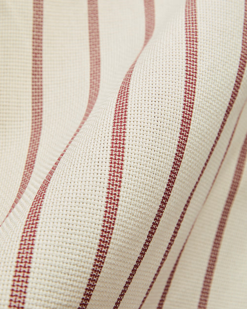 Piquet Stripe Shirt in Bordeaux