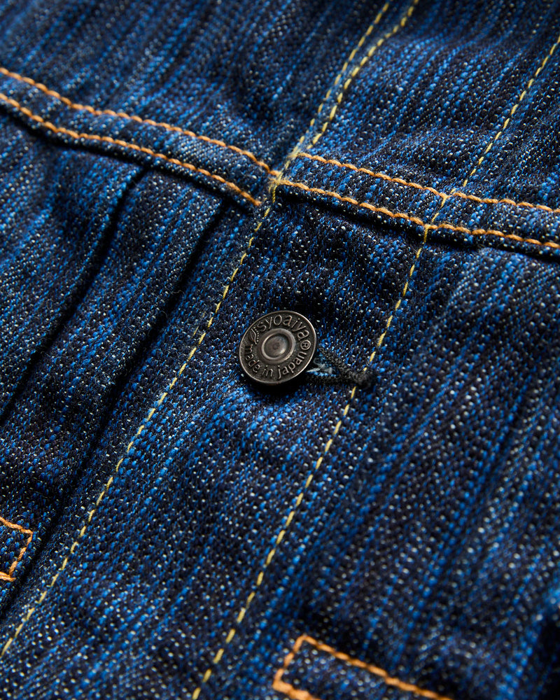 "Dark Waterfall" 14.5oz Type-2 Denim Jacket in Indigo