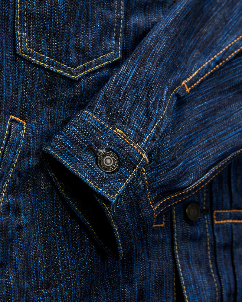 "Dark Waterfall" 14.5oz Type-2 Denim Jacket in Indigo