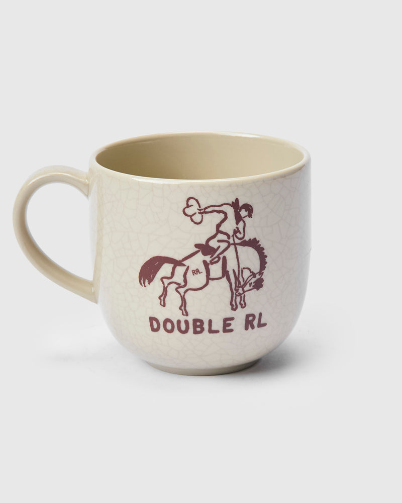Cowboy Souvenir Mug in Cream Stoneware