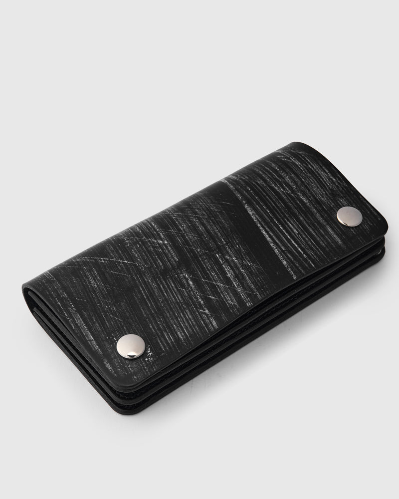 Bridle Leather Long Wallet in Black