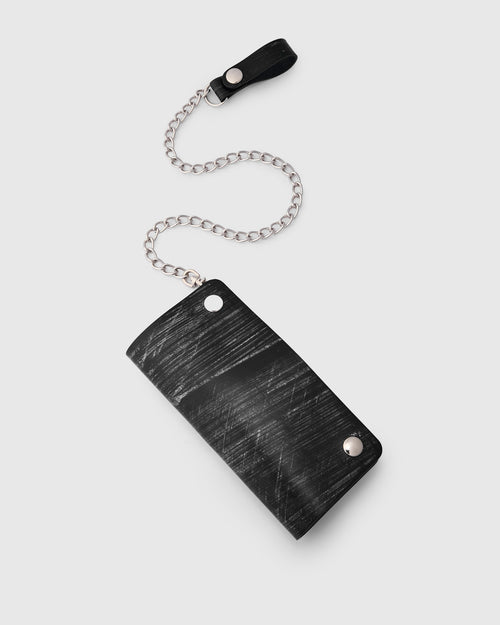 Bridle Leather Long Wallet in Black