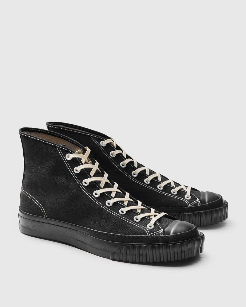 Military Canvas Training Shoes in Black