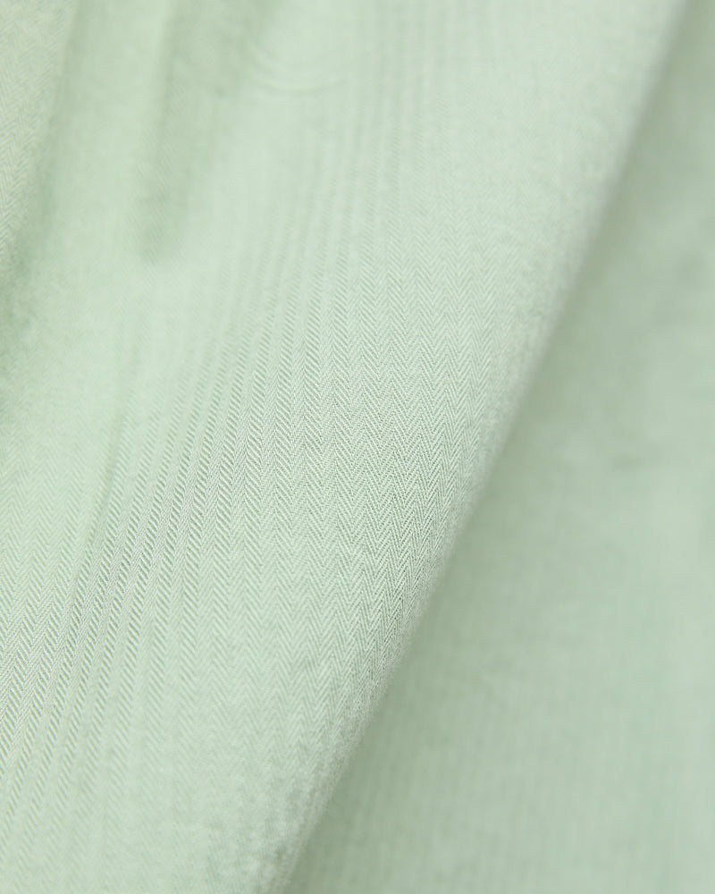 Herringbone Officer Shirt in Sage