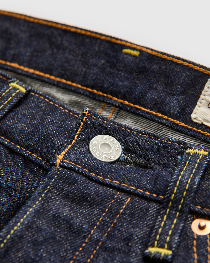 66 Indigo 15oz Rinsed Selvedge Denim - Ivy League Fit