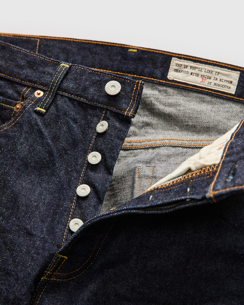 66 Indigo 15oz Rinsed Selvedge Denim - Ivy League Fit