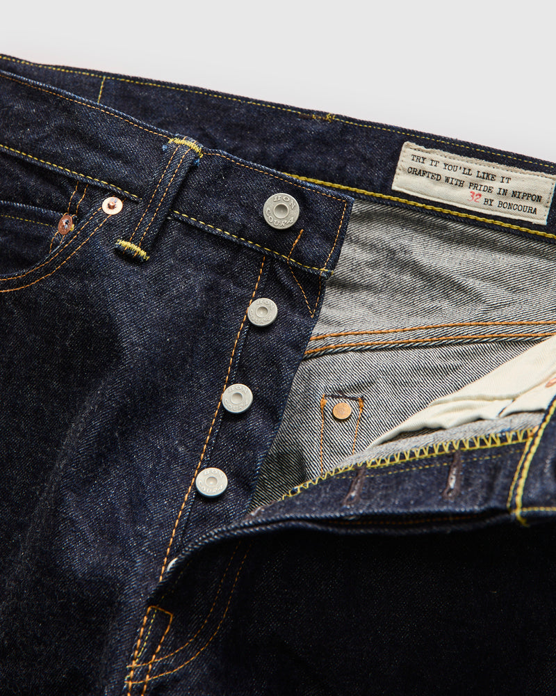 XX Indigo 15oz Rinsed Selvedge Denim - Classic Straight Fit