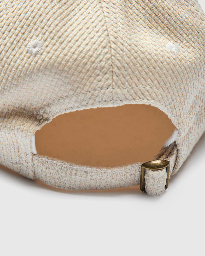 Baseball Hat in Natural Sashiko
