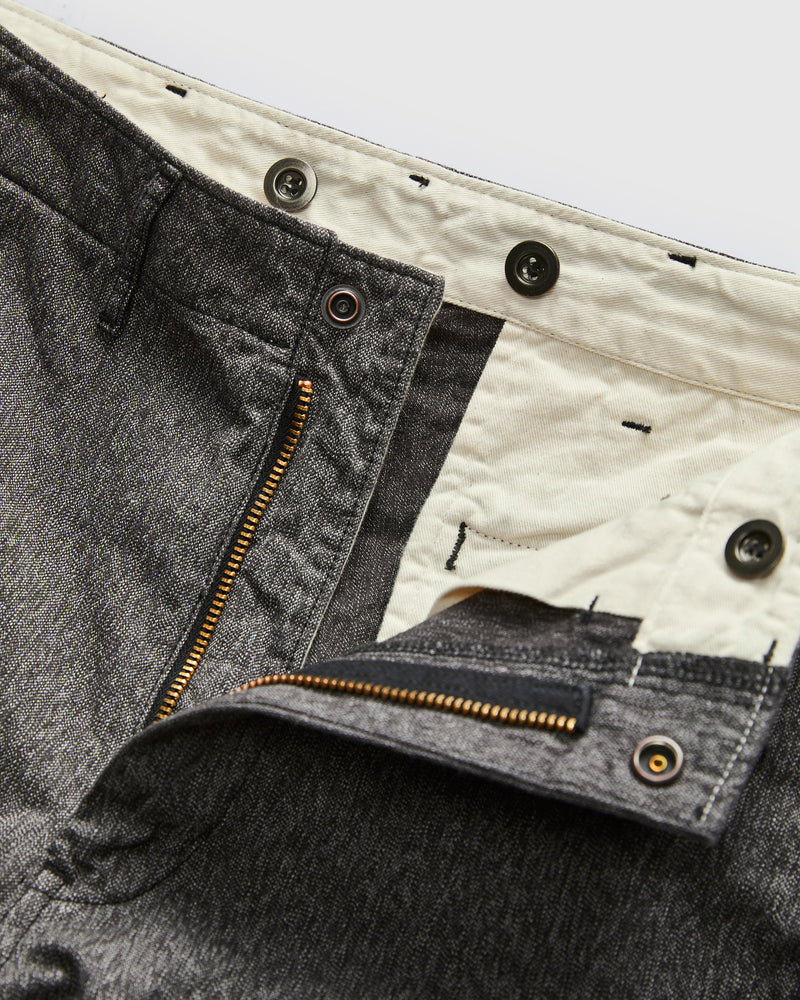 Tough Dude Mock Twist Pants in Charcoal Black