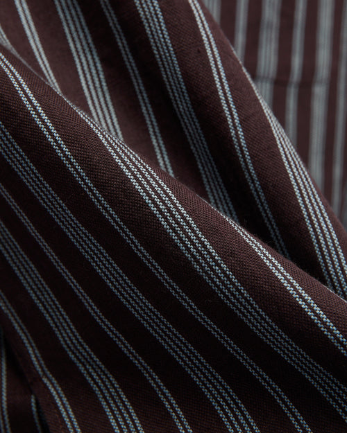 Variegated Stripe Brook Shirt in Plum Indigo