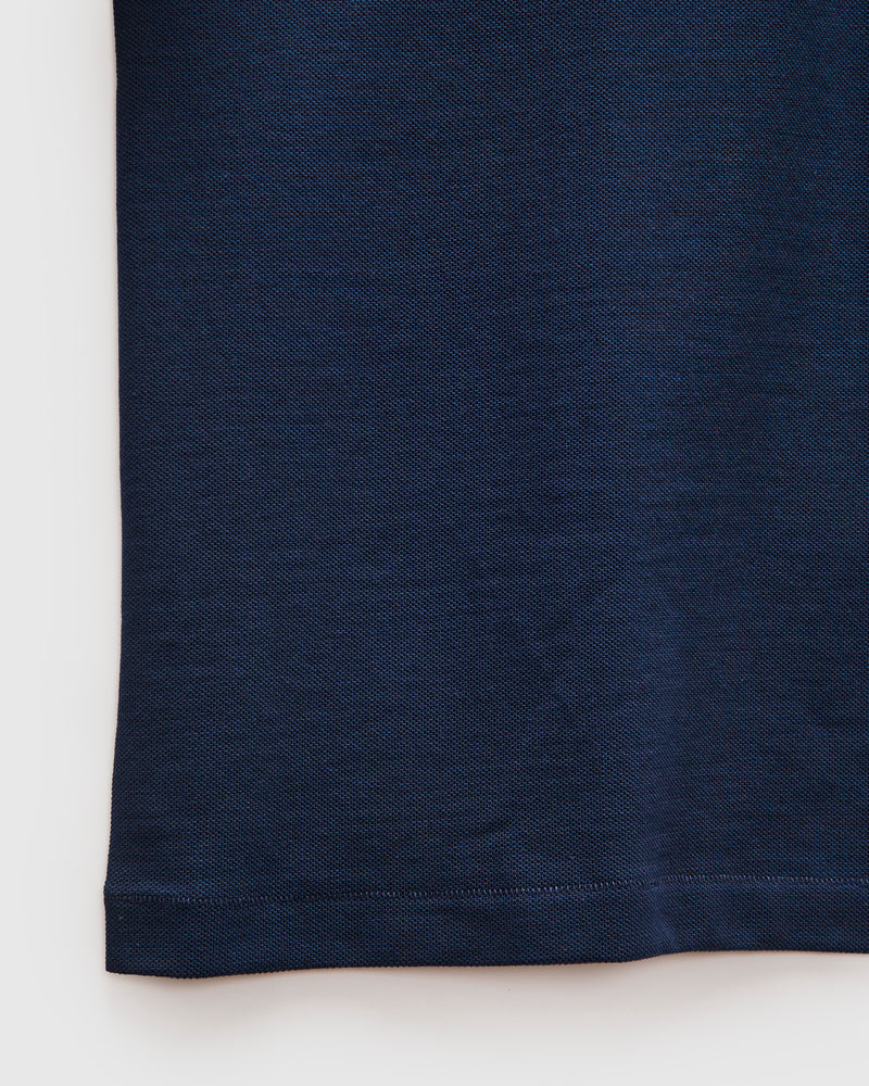 2PKPL "Good Originals" Loopwheel Polo Shirt in Ink Blue
