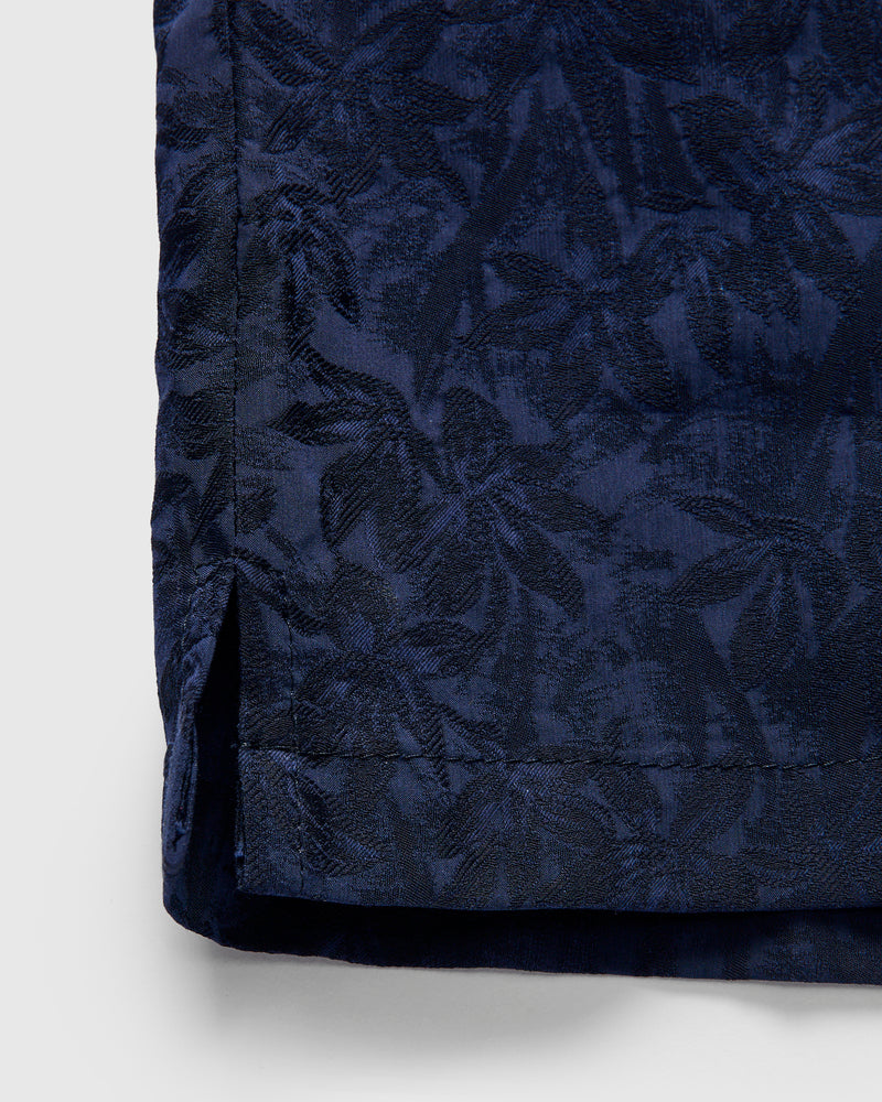 "Jungle Jacquard" Aloha Shirt in Navy