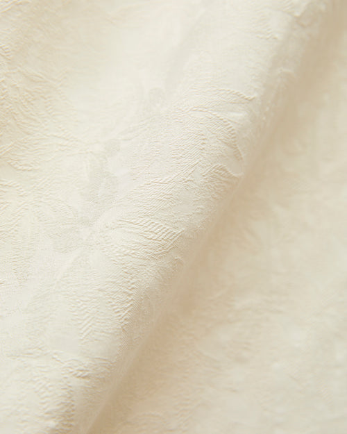 "Jungle Jacquard" Aloha Shirt in White