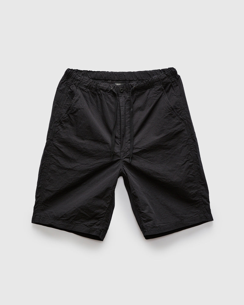 Cotton-Linen Wide Fit New Yorker Shorts in Black