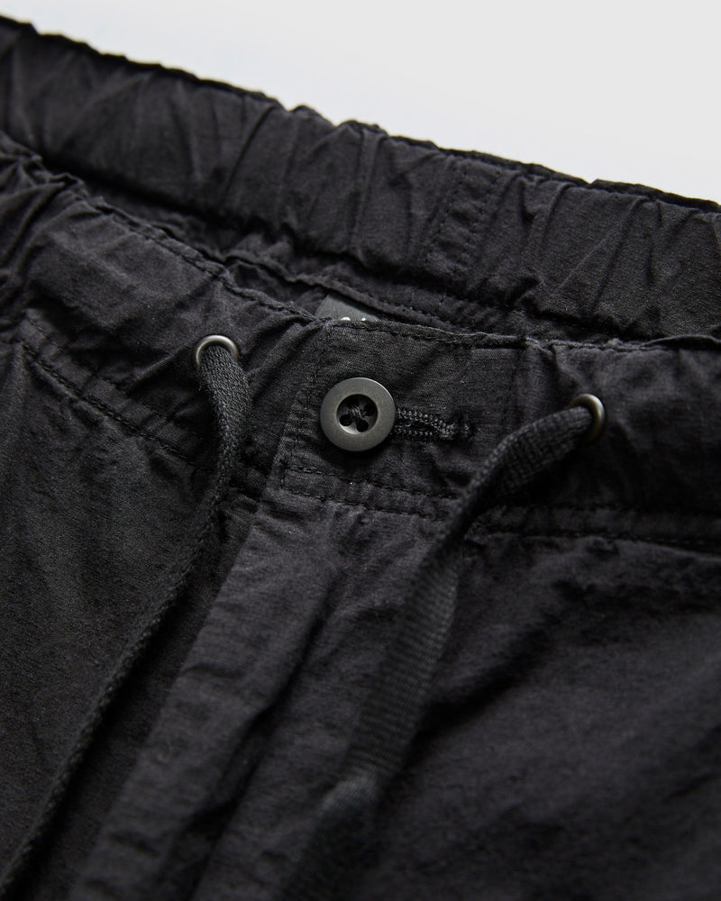 Cotton-Linen Wide Fit New Yorker Shorts in Black