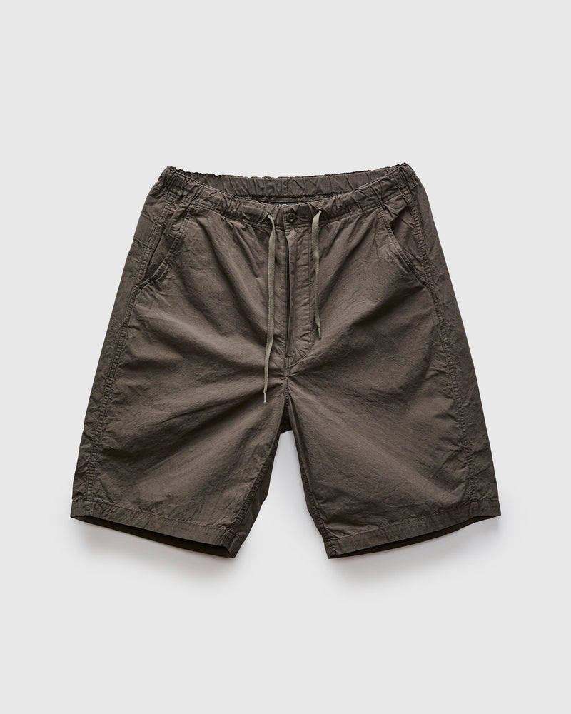 Cotton-Linen Wide Fit New Yorker Shorts in Charcoal Grey