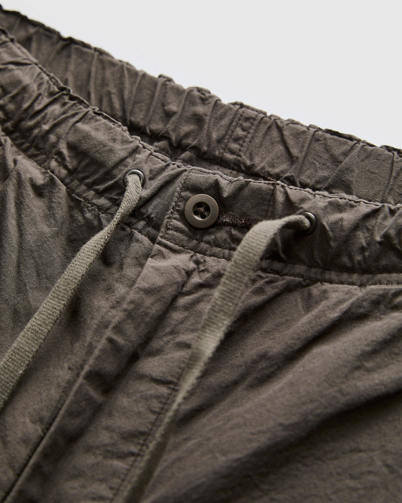 Cotton-Linen Wide Fit New Yorker Shorts in Charcoal Grey