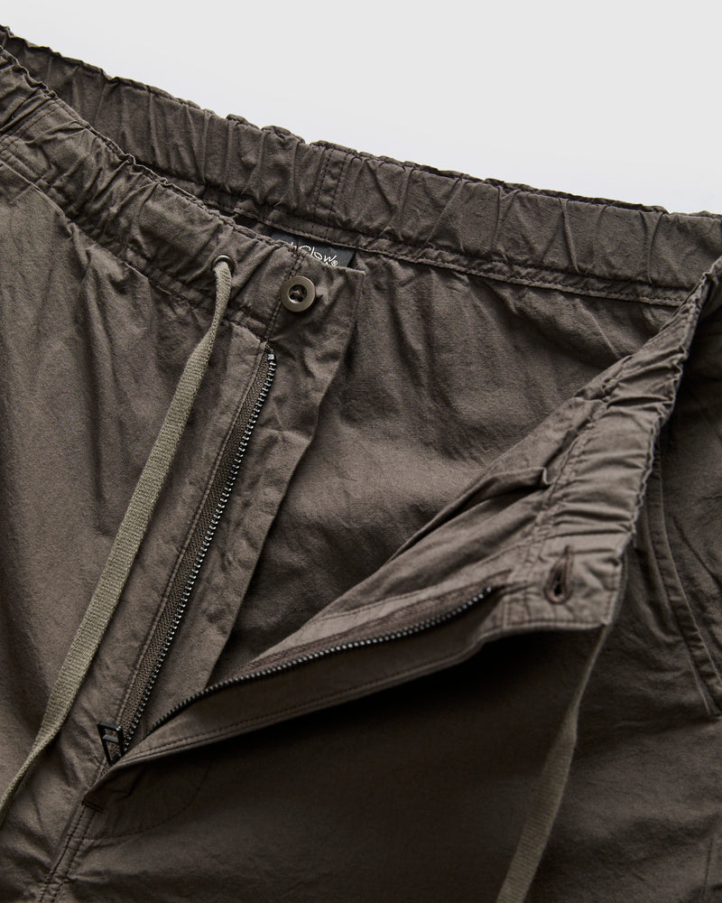 Cotton-Linen Wide Fit New Yorker Shorts in Charcoal Grey