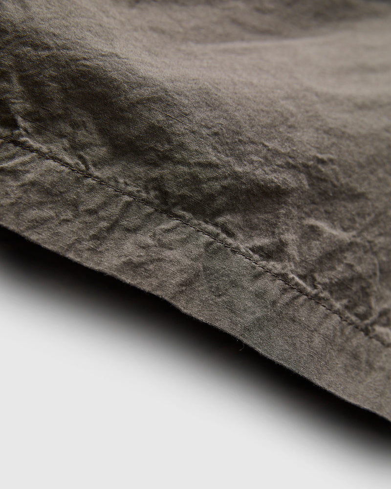 Cotton-Linen Wide Fit New Yorker Shorts in Charcoal Grey