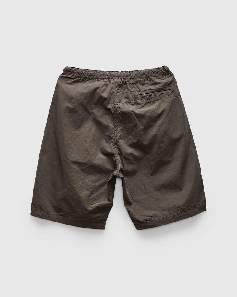 Cotton-Linen Wide Fit New Yorker Shorts in Charcoal Grey