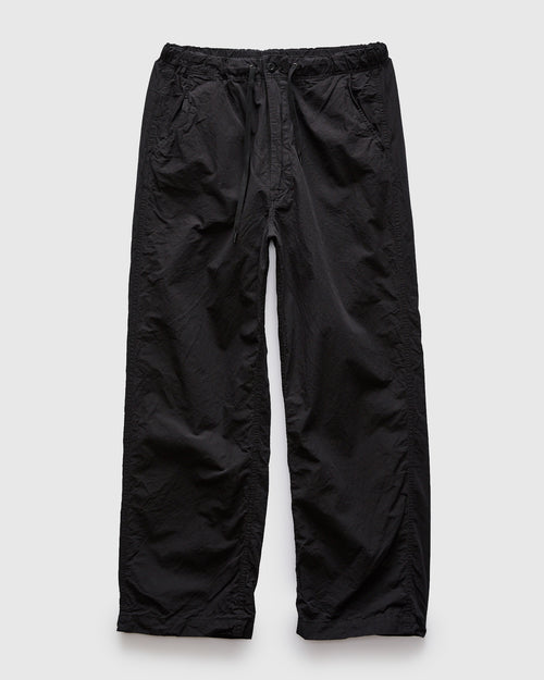 Cotton-Linen Wide Fit New Yorker Pants in Black