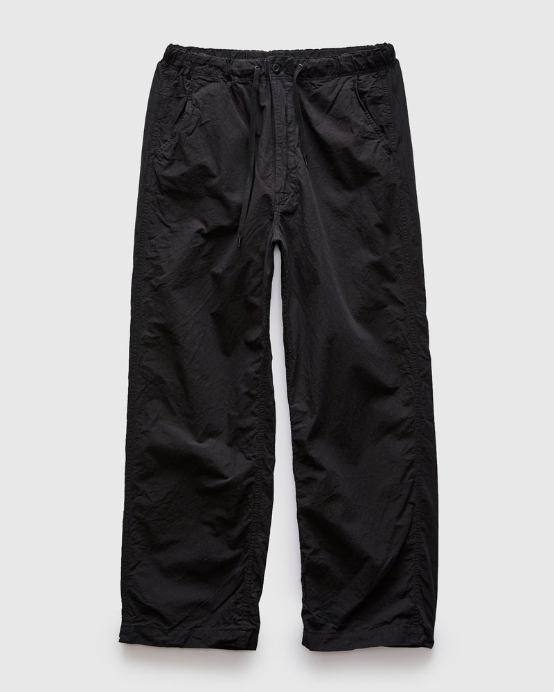 Cotton-Linen Wide Fit New Yorker Pants in Black