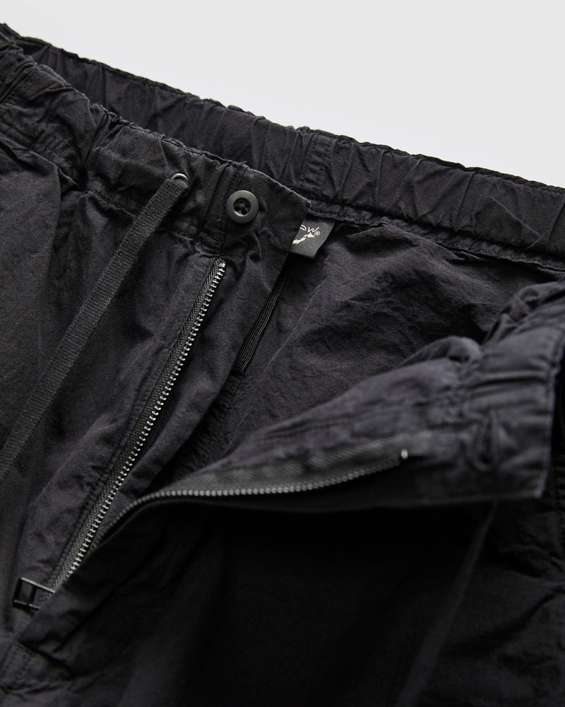 Cotton-Linen Wide Fit New Yorker Pants in Black
