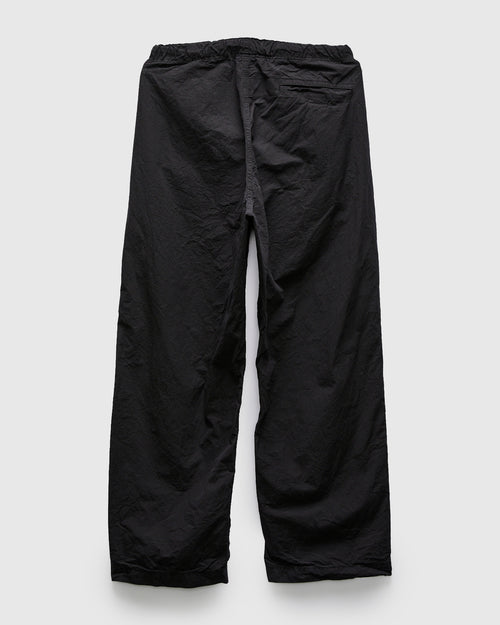 Cotton-Linen Wide Fit New Yorker Pants in Black