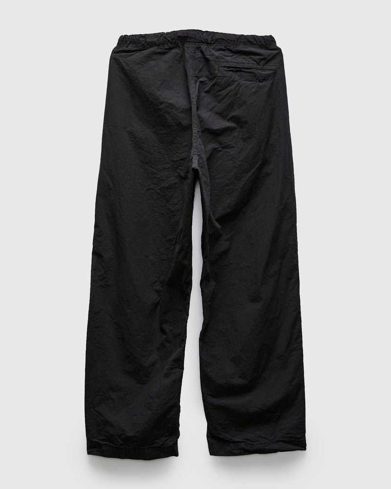 Cotton-Linen Wide Fit New Yorker Pants in Black