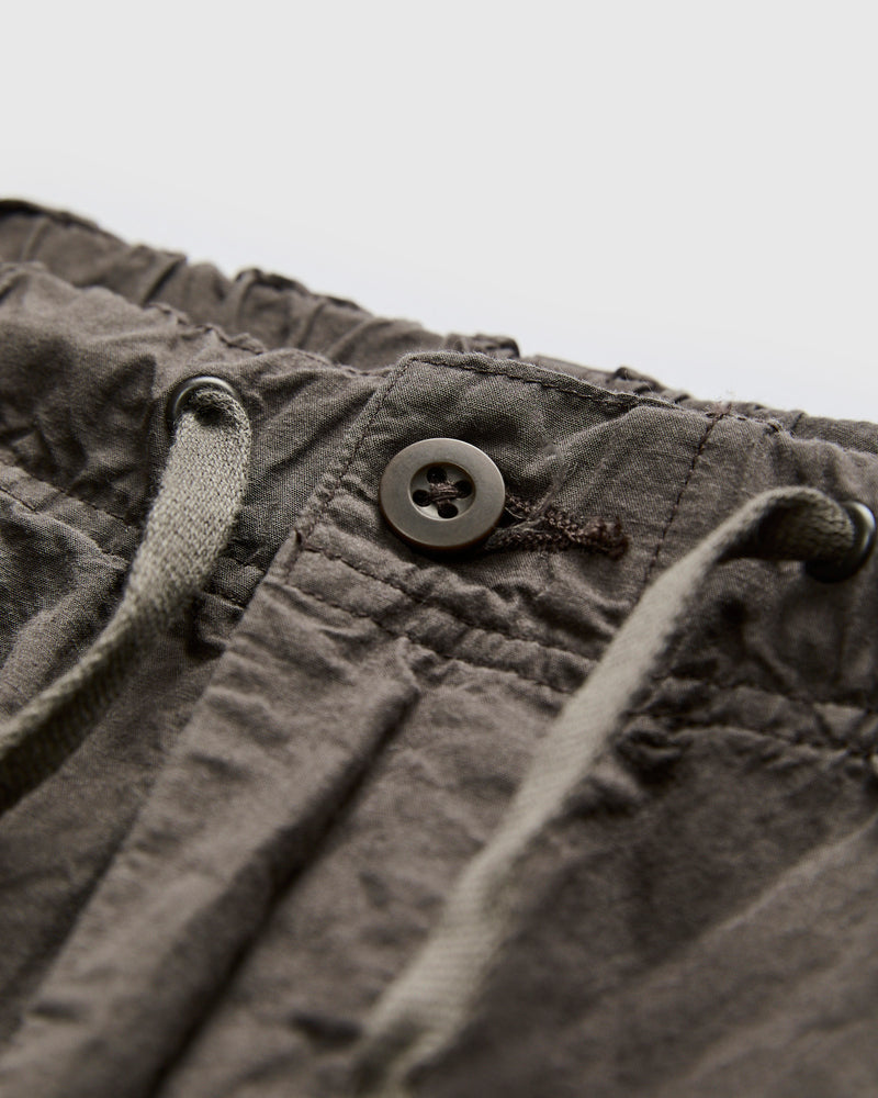 Cotton-Linen Wide Fit New Yorker Pants in Charcoal Grey