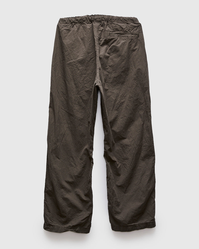 Cotton-Linen Wide Fit New Yorker Pants in Charcoal Grey