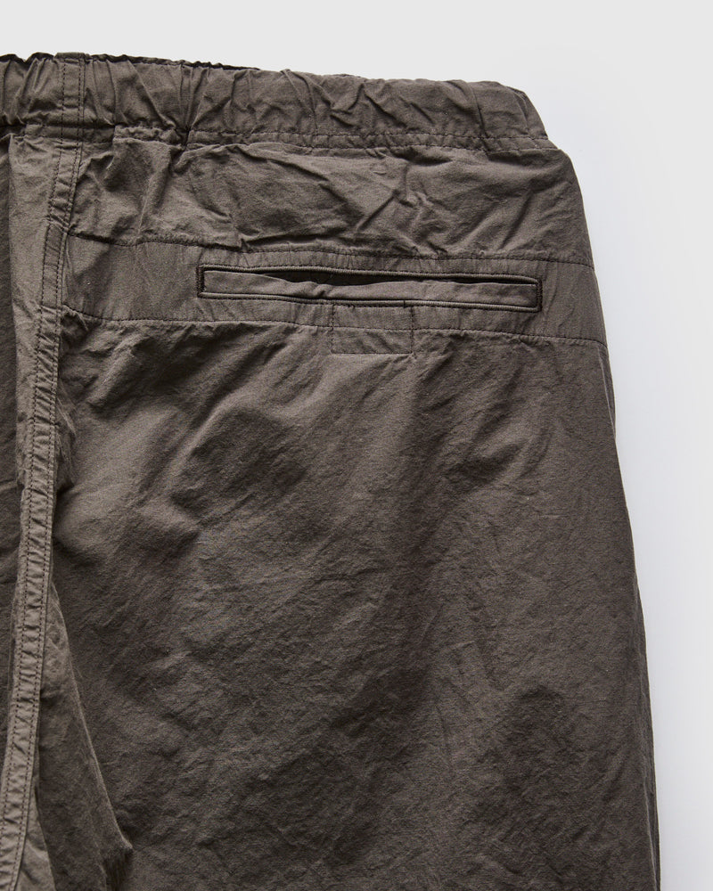 Cotton-Linen Wide Fit New Yorker Pants in Charcoal Grey