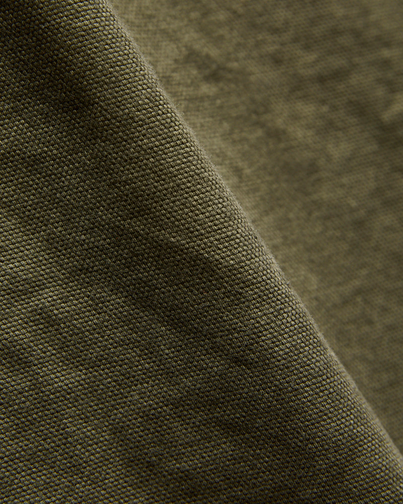 Relaxed Fit Canvas Coverall in Army Green