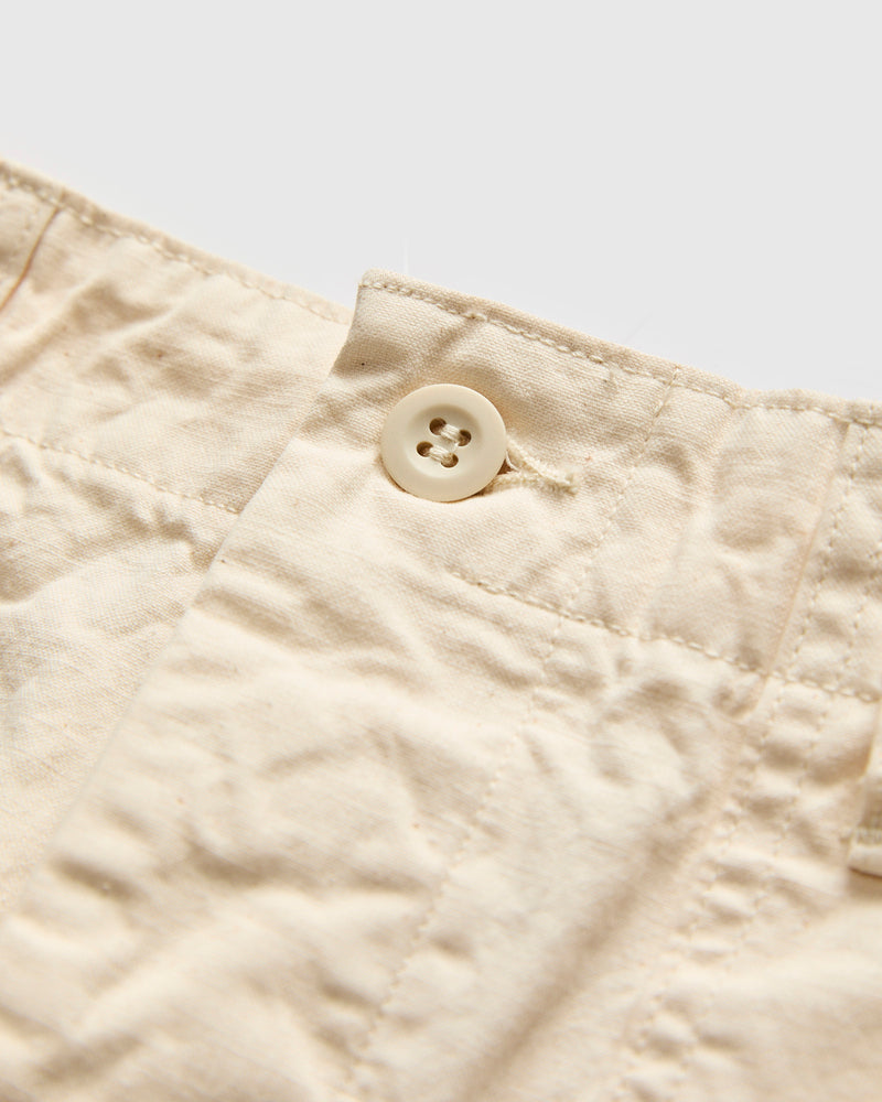 Summer Fatigue Pants in Ecru