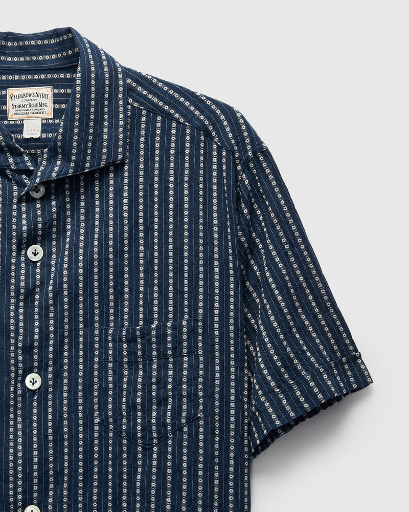 Italian Collar Shirt in Navy