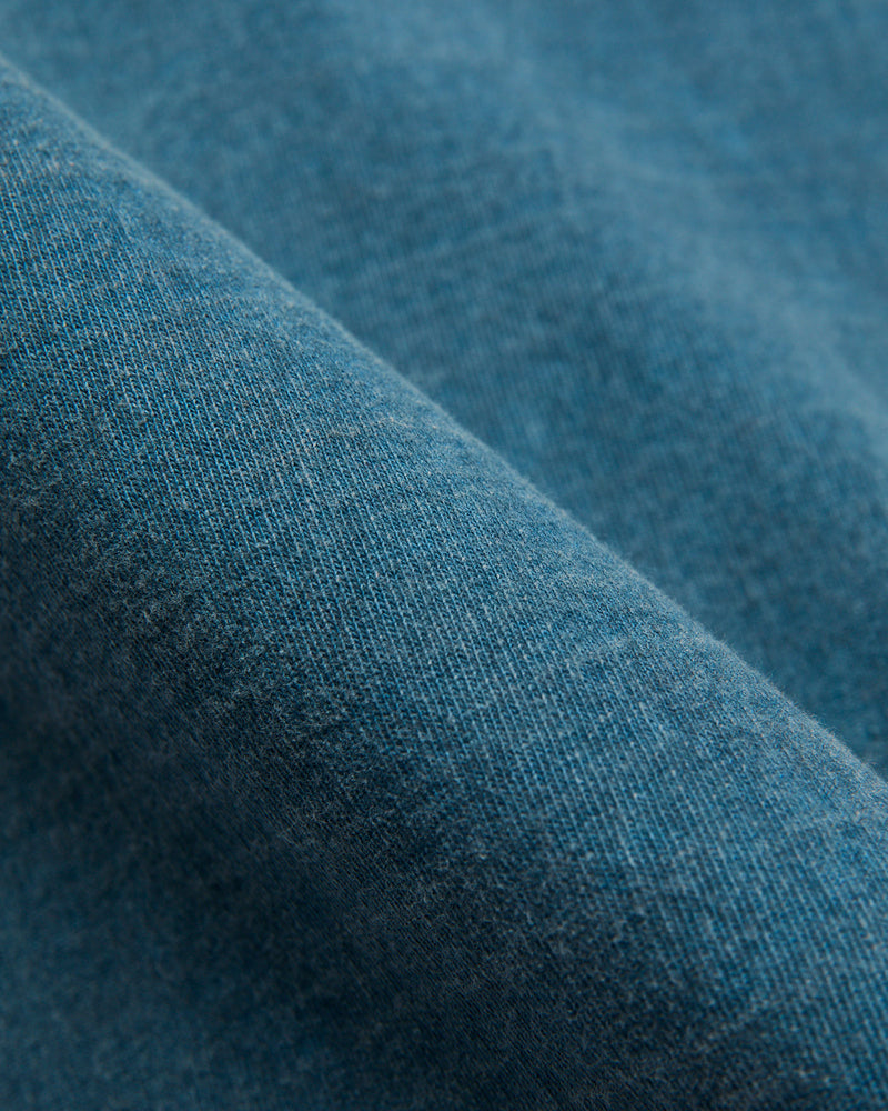 Heavyweight Pigment Dye Pocket T-Shirt in Blue