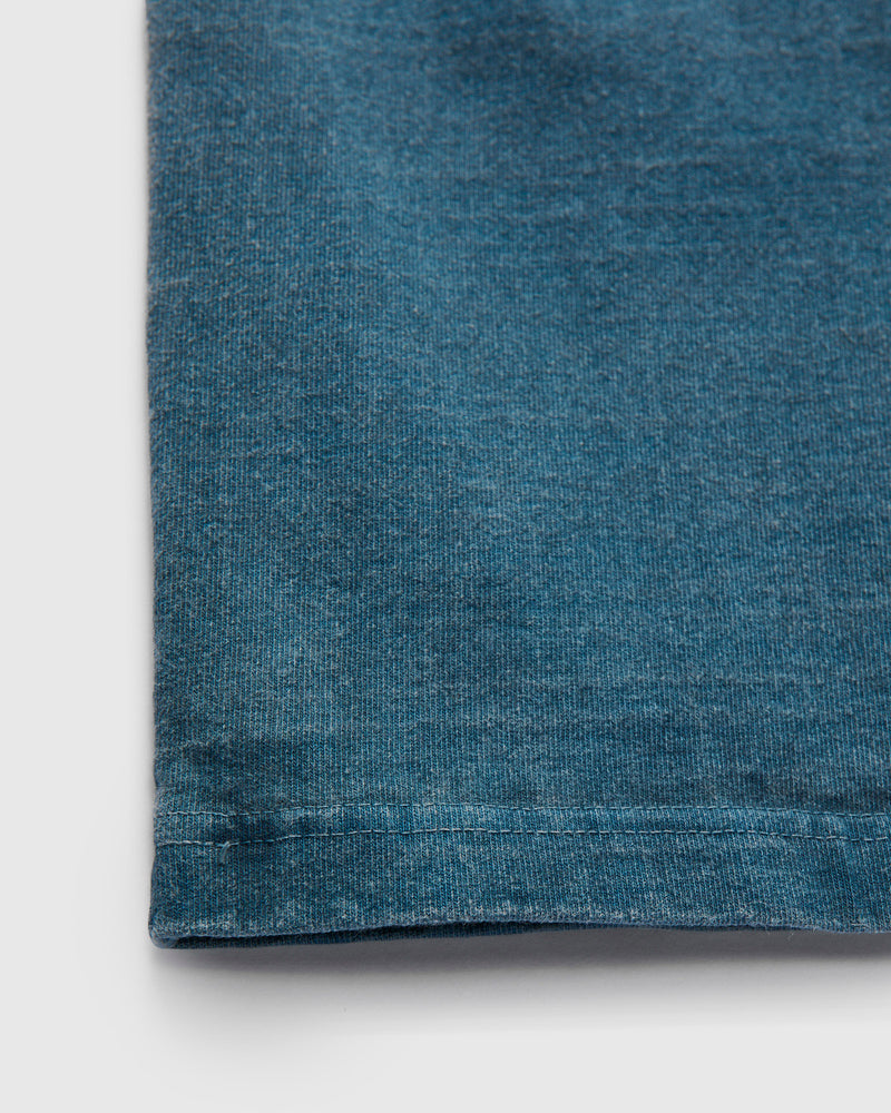 Heavyweight Pigment Dye Pocket T-Shirt in Blue