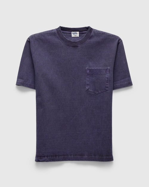 Heavyweight Pigment Dye Pocket T-Shirt in Faded Purple