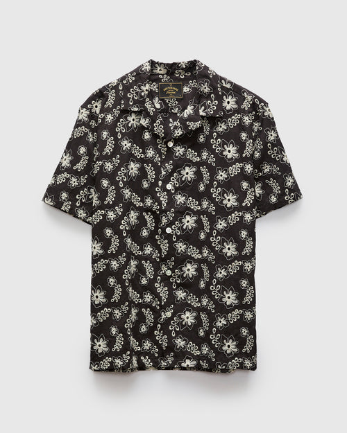 Folclore 4 Embroidery Shirt in Black