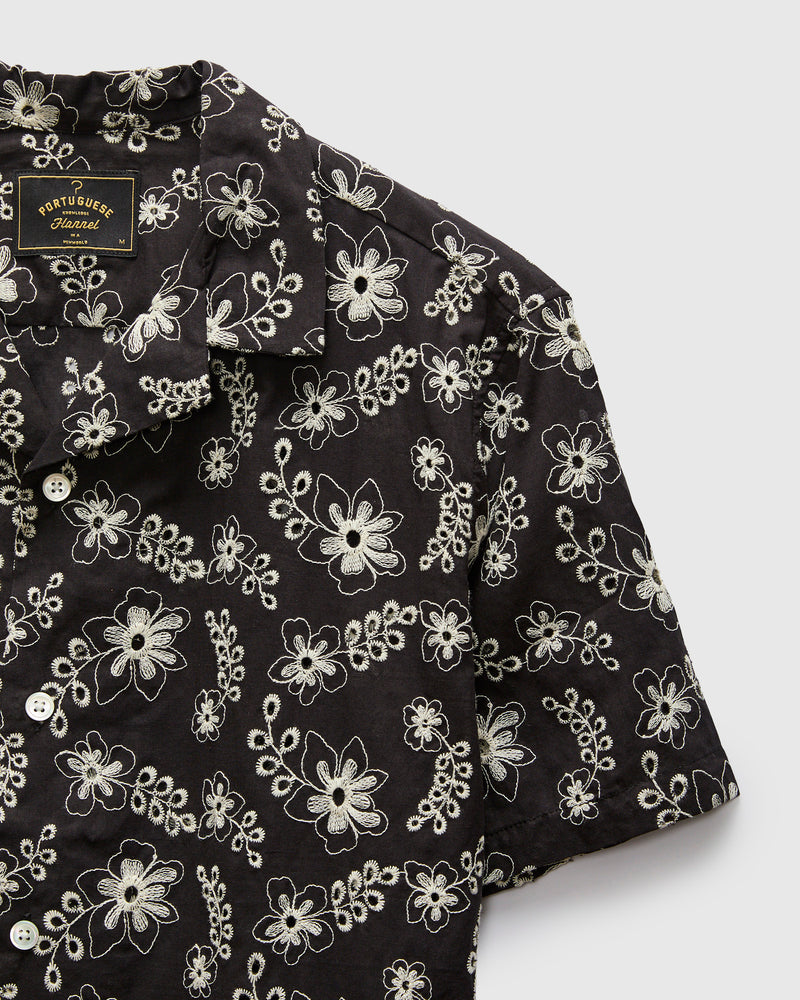 Folclore 4 Embroidery Shirt in Black