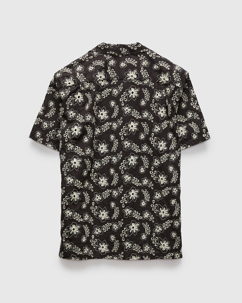 Folclore 4 Embroidery Shirt in Black