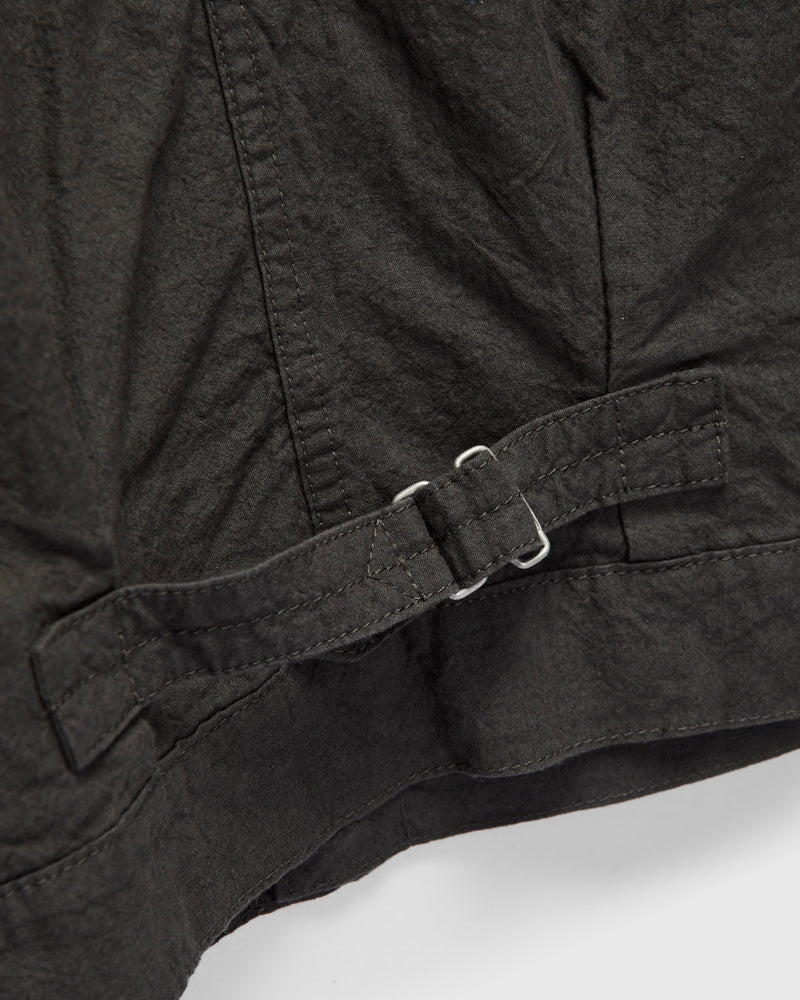 Linen Cotton Trucker Jacket in Charcoal