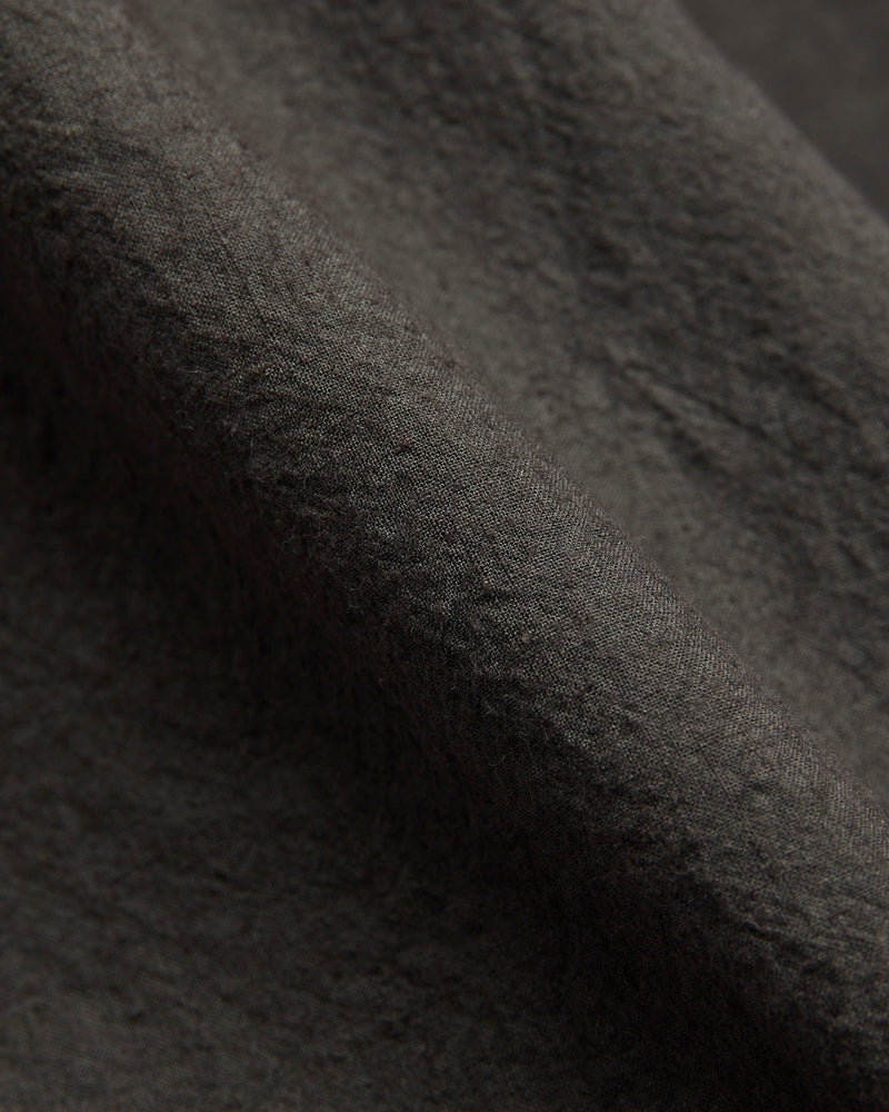 Linen Cotton Trucker Jacket in Charcoal